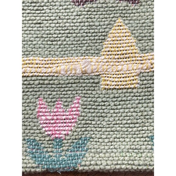 Set of 6 Tapestry Placemats Easter Bunny Garden 18"x13" Cotton Blend India VTG - Picture 7 of 8